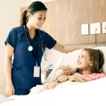 pediatric nurse care for child